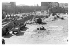 Die Ausschachtungen für das Hochhaus beginnen