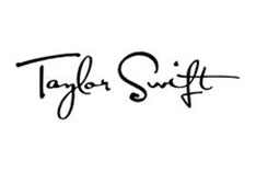 Marke mit Unterschrift von Taylor Swift