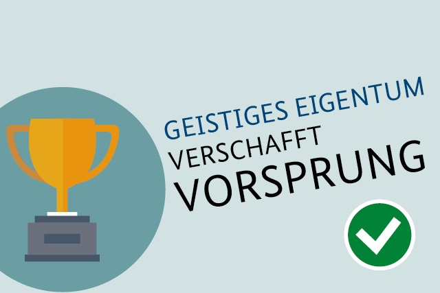 Pokal und Spruch: Geistiges Eigentum verschafft Vorsprung