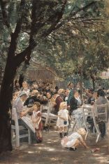 Max Liebermann, "Münchner Biergarten" (1883)