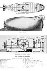 Construction sketch of the "Brandtaucher"