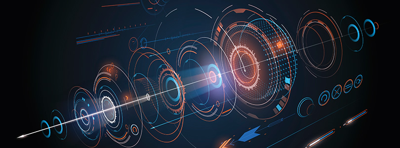 Axial vector illustration with discs