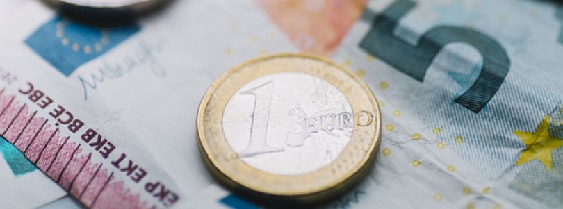 Euro coins and notes