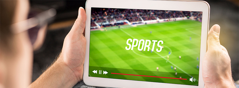 Sports stream on tablet