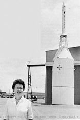 Crawford Johnson in front of the Apollo simulator